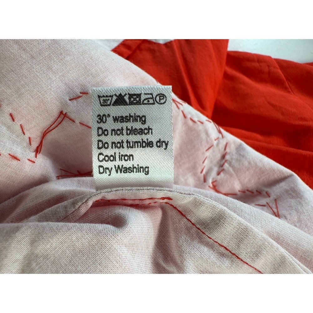 Banjanan‎ Eden Dress Red Flame Size Medium Hand Made Cotton Pockets - Picture 8 of 10